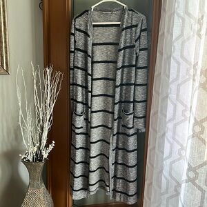 Long striped sweater